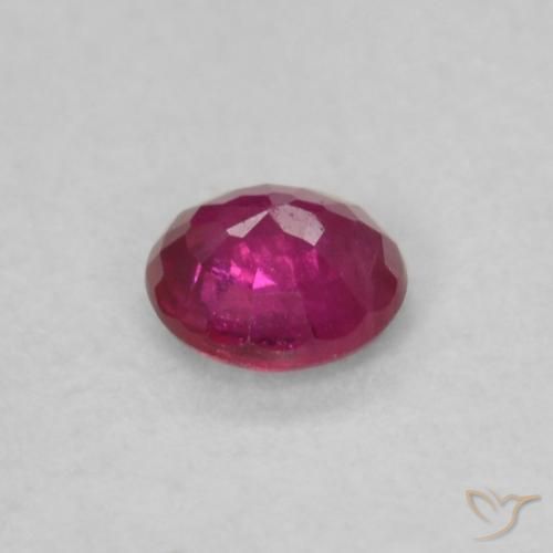 Rubí Rojo rosado natural de 0.17 ct, Redondo, VS