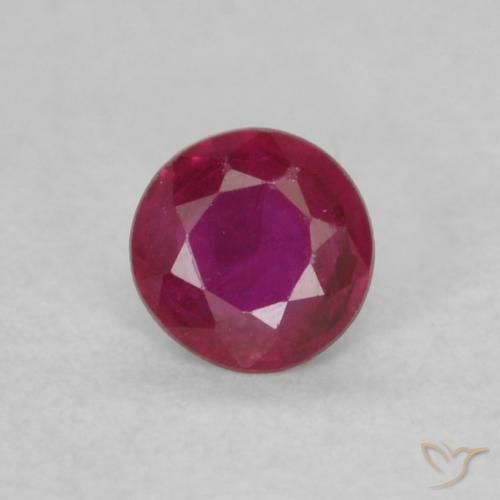 0.16ct Natural Rojo rosado Rubí, Redondo, VS