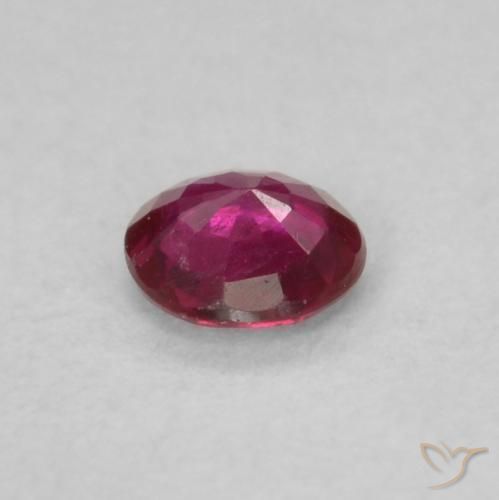 Rubí Rojo rosado natural de 0.16 ct, Redondo, VS