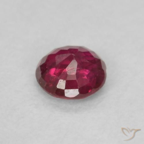Rubí Rojo medio natural de 0.21 ct, Redondo, VS