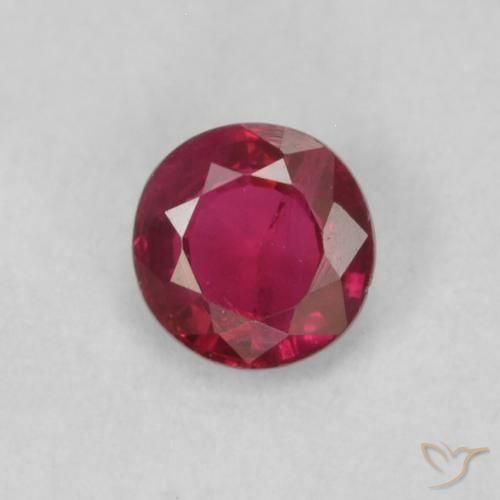0.21ct Natural Rojo oscuro Rubí, Redondo, VS