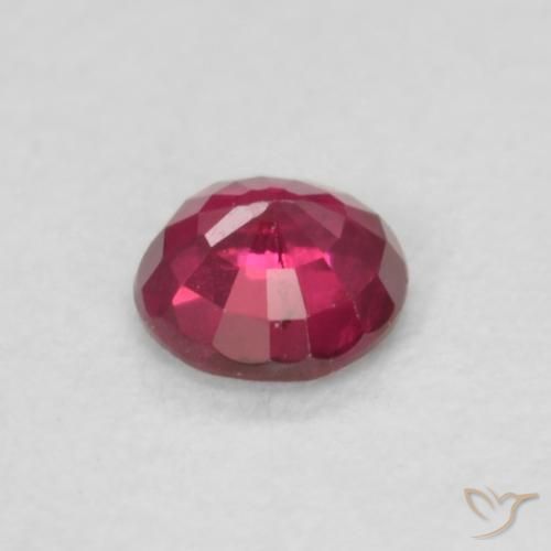Rubí Rojo oscuro natural de 0.21 ct, Redondo, VS