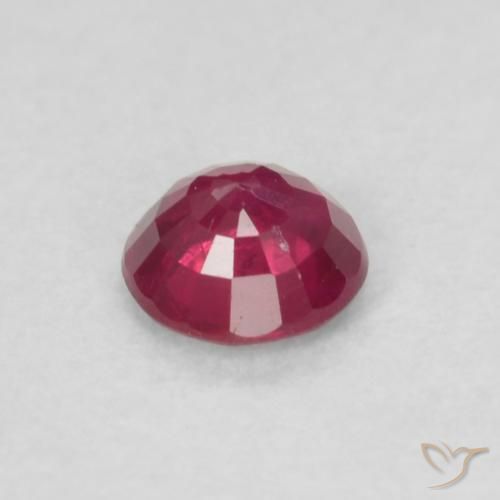 Rubí Rojo mermelada natural de 0.21 ct, Redondo, VS