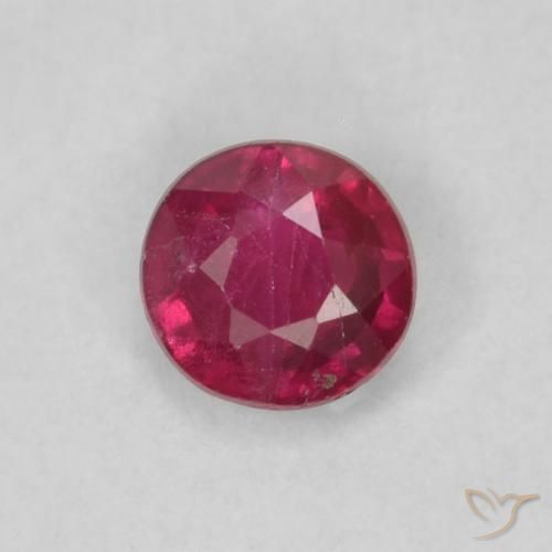 0.23ct Natural Rojo rosado Rubí, Redondo, VS
