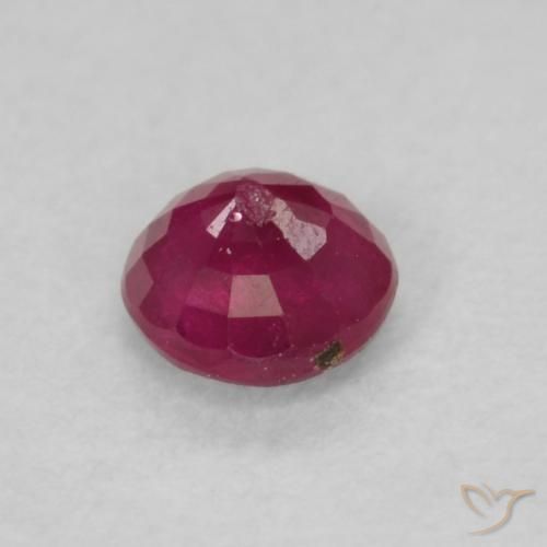 Rubí Rojo rosado natural de 0.23 ct, Redondo, VS