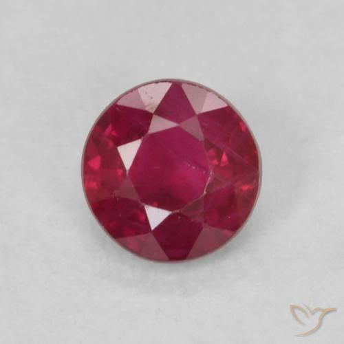 0.21ct Natural Medium Dark-Red Rubí, Redondo, VS-SI