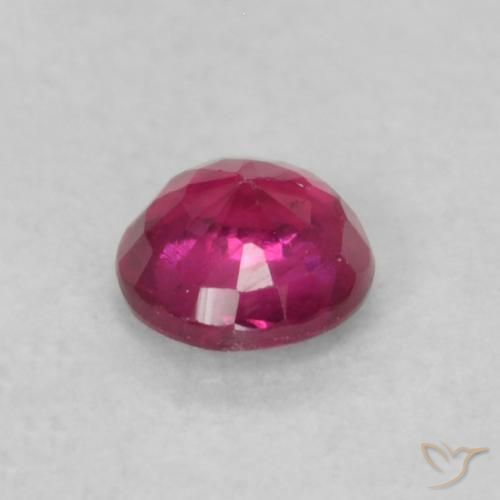 Rubí Rojo rosado natural de 0.21 ct, Redondo, SI