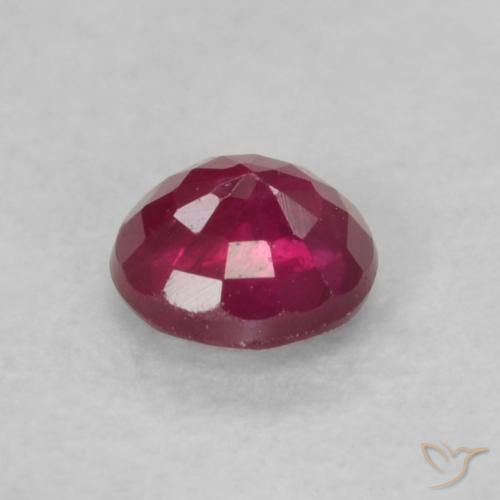 Rubí Medium Dark-Red natural de 0.22 ct, Redondo, VS