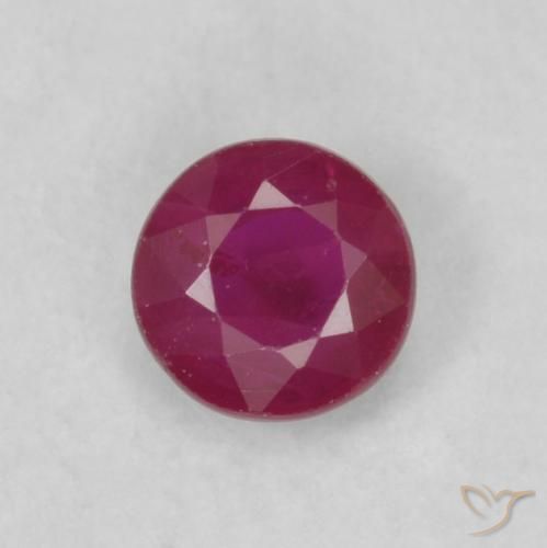 0.22ct Natural Rojo vino intenso Rubí, Redondo, VS-SI