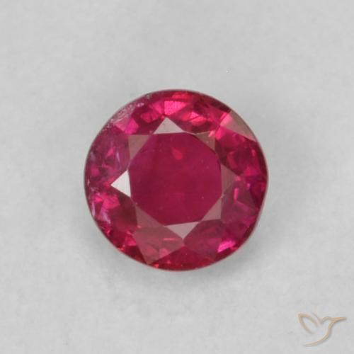 0.21ct Natural Rojo rosado Rubí, Redondo, SI