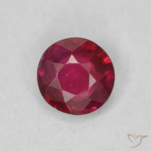 0.16ct Natural Rojo vino intenso Rubí, Redondo, VS-SI