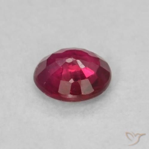 Rubí Rojo vino intenso natural de 0.16 ct, Redondo, VS-SI
