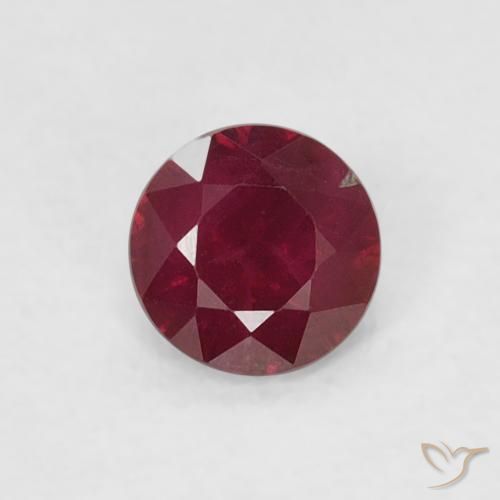 0.24ct Natural Rojo oscuro Rubí, Redondo, SI-I1