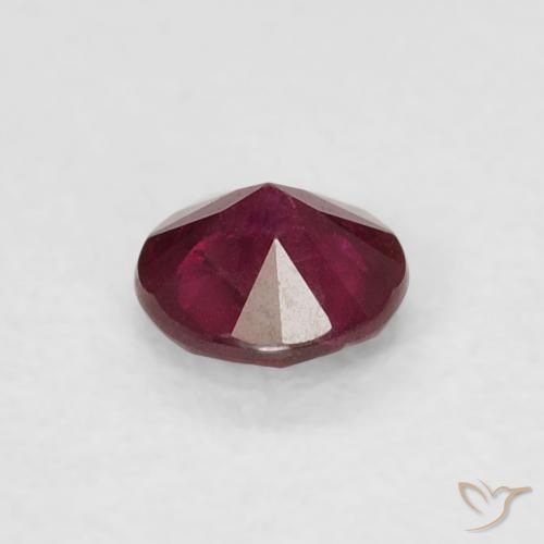 Rubí Rojo oscuro natural de 0.24 ct, Redondo, SI-I1