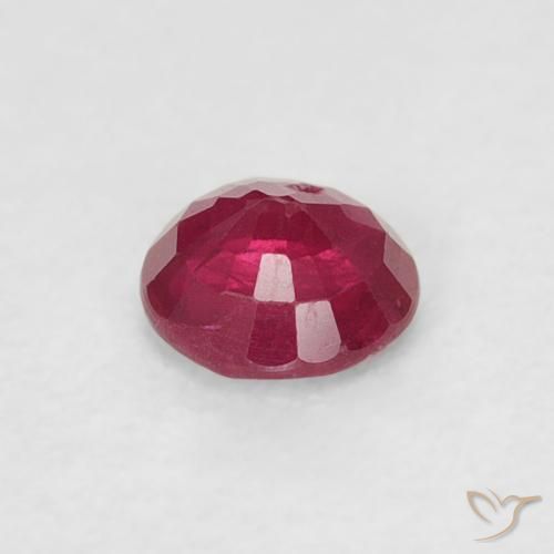 Rubí Rojo rosado natural de 0.26 ct, Redondo, SI-I1