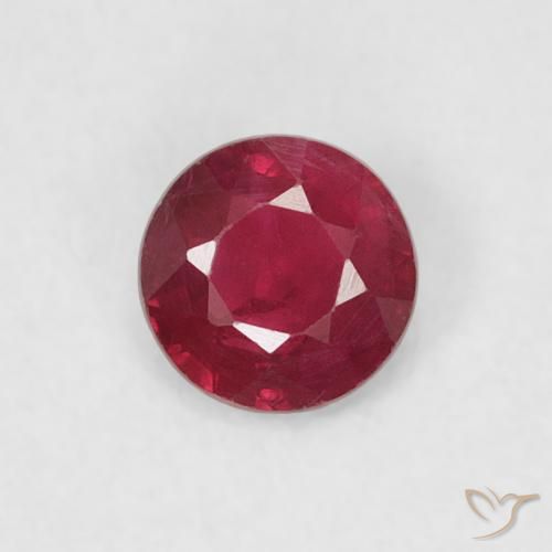 0.24ct Natural Rojo medio Rubí, Redondo, SI-I1