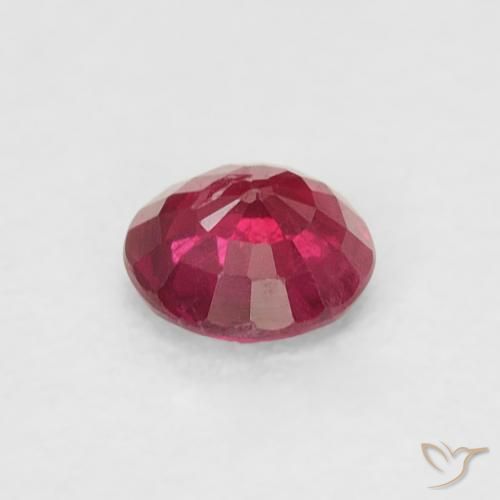 Rubí Rojo medio natural de 0.24 ct, Redondo, SI-I1