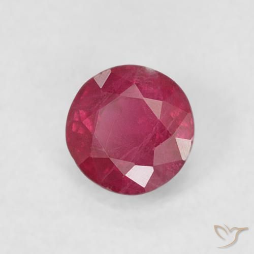 Rubí Rojo mermelada natural de 0.28 ct, Redondo, SI-I1
