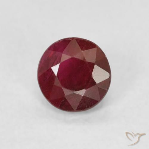 0.29ct Natural Rojo oscuro Rubí, Redondo, SI-I1