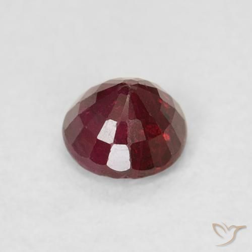 Rubí Rojo oscuro natural de 0.29 ct, Redondo, SI-I1