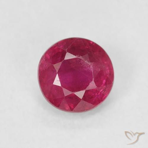 0.30ct Natural Rojo rosado Rubí, Redondo, SI-I1