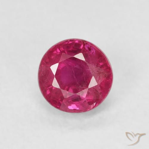 0.31ct Natural Rojo rosado Rubí, Redondo, SI-I1