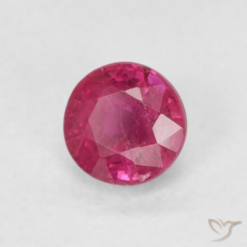 Rubí Rojo rosado natural de 0.31 ct, Redondo, SI-I1