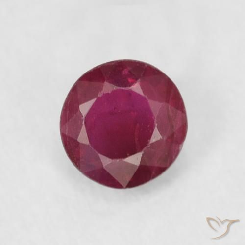 0.31ct Natural Rojo vino intenso Rubí, Redondo, SI-I1