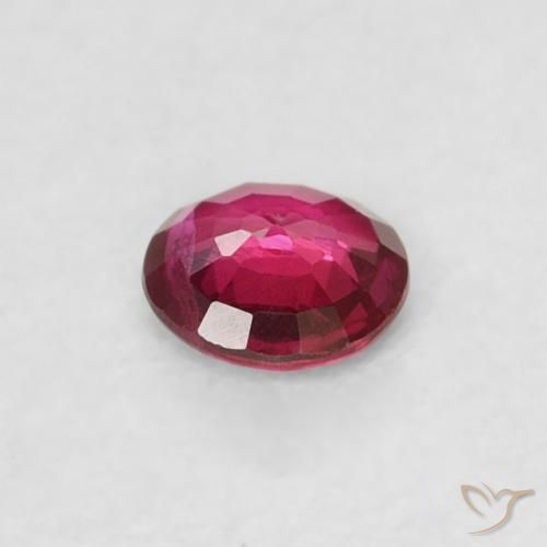 Rubí Medium Dark-Red natural de 0.15 ct, Redondo, VS