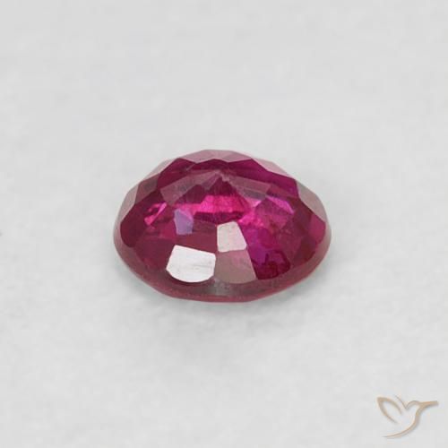 Rubí Rojo rosado natural de 0.19 ct, Redondo, VS