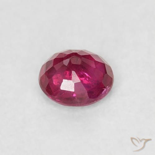 Rubí Medium Dark-Red natural de 0.18 ct, Redondo, SI