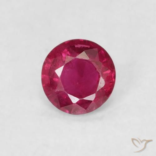 0.16ct Natural Rojo rosado Rubí, Redondo, VS