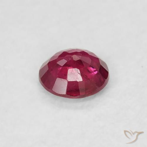 Rubí Rojo rosado natural de 0.16 ct, Redondo, VS