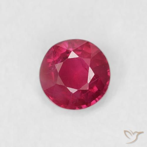 0.20ct Natural Rojo mermelada Rubí, Redondo, VS