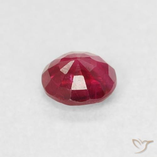 Rubí Rojo mermelada natural de 0.20 ct, Redondo, VS