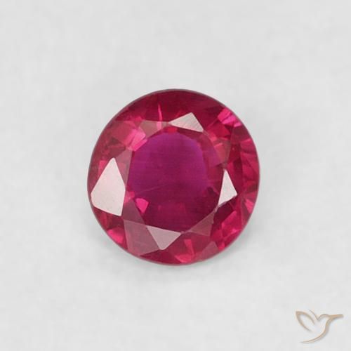 0.19ct Natural Rojo rosado Rubí, Redondo, VS