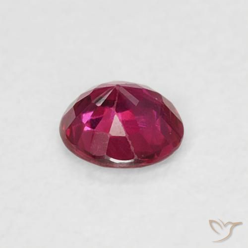 Rubí Rojo rosado natural de 0.19 ct, Redondo, VS