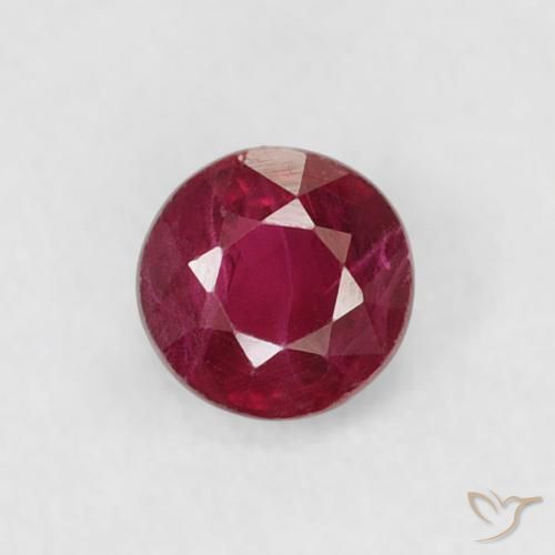 0.23ct Natural Rojo oscuro Rubí, Redondo, VS