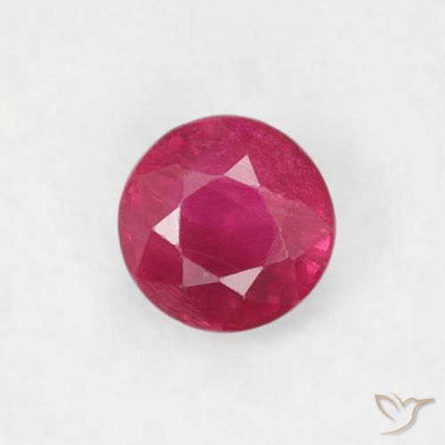0.20ct Natural Rojo medio Rubí, Redondo, VS
