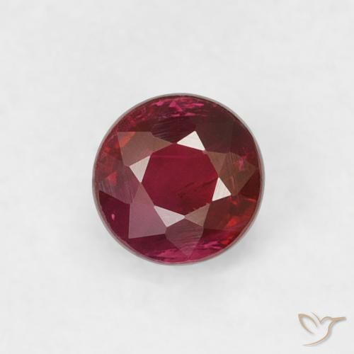 0.36ct Natural Rojo oscuro Rubí, Redondo, VS