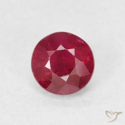 0.30ct Natural Carmesí intenso Rubí, Redondo, SI-I1