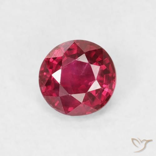 0.26ct Natural Rojo oscuro Rubí, Redondo, SI-I1