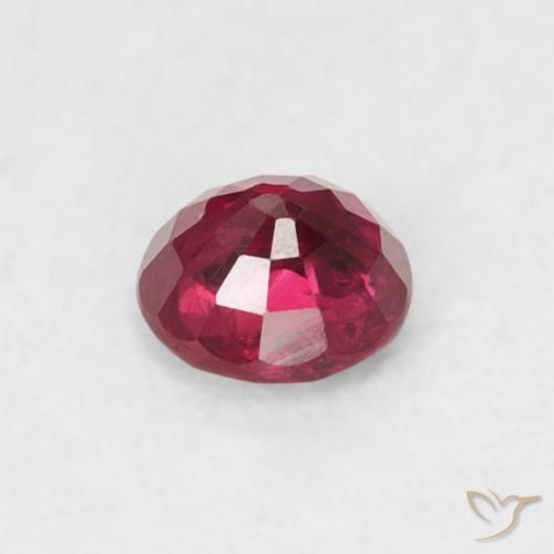 Rubí Rojo oscuro natural de 0.26 ct, Redondo, SI-I1