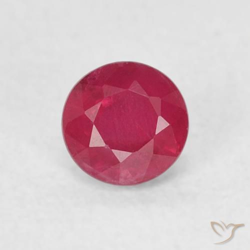 0.30ct Natural Rosado rojizo Rubí, Redondo, SI-I1