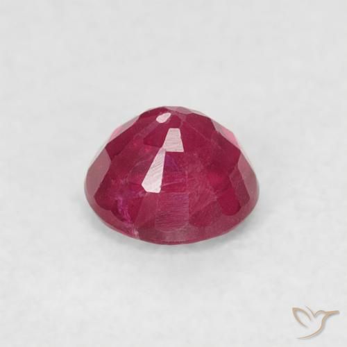 Rubí Rosado rojizo natural de 0.30 ct, Redondo, SI-I1