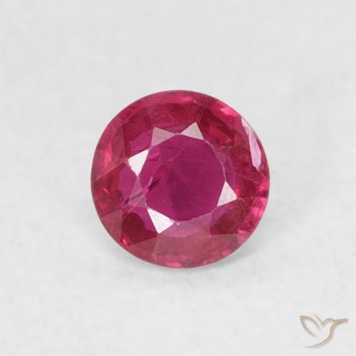 0.22ct Natural Medium Dark-Red Rubí, Redondo, SI-I1