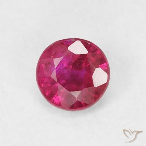 0.28ct Natural Rojo claro Rubí, Redondo, SI-I1