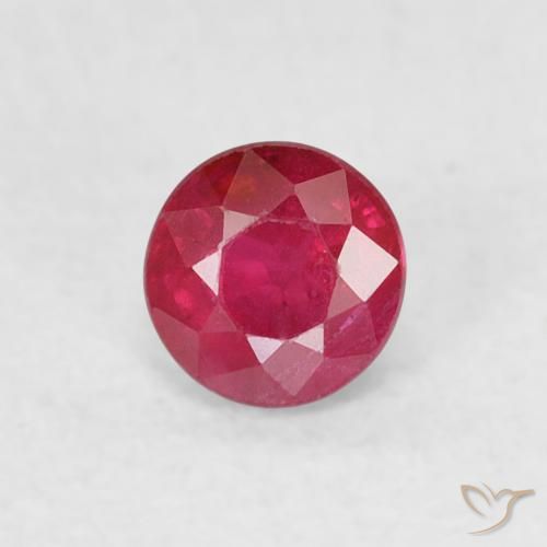 0.33ct Natural Carmesí intenso Rubí, Redondo, SI-I1