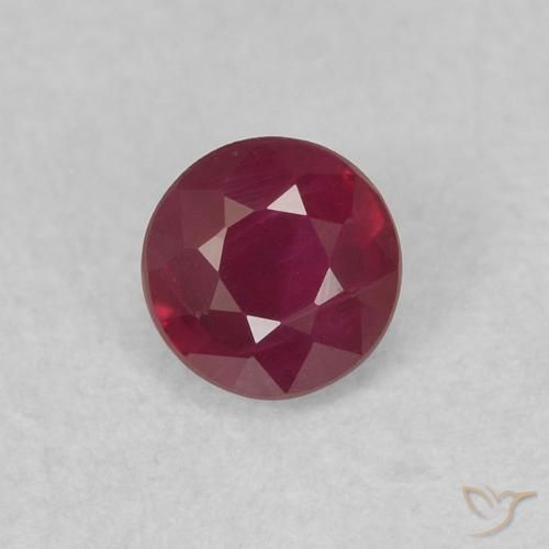 0.36ct Natural Rojo oscuro Rubí, Redondo, SI