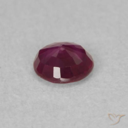 Rubí Púrpura rojizo natural de 0.25 ct, Redondo, SI